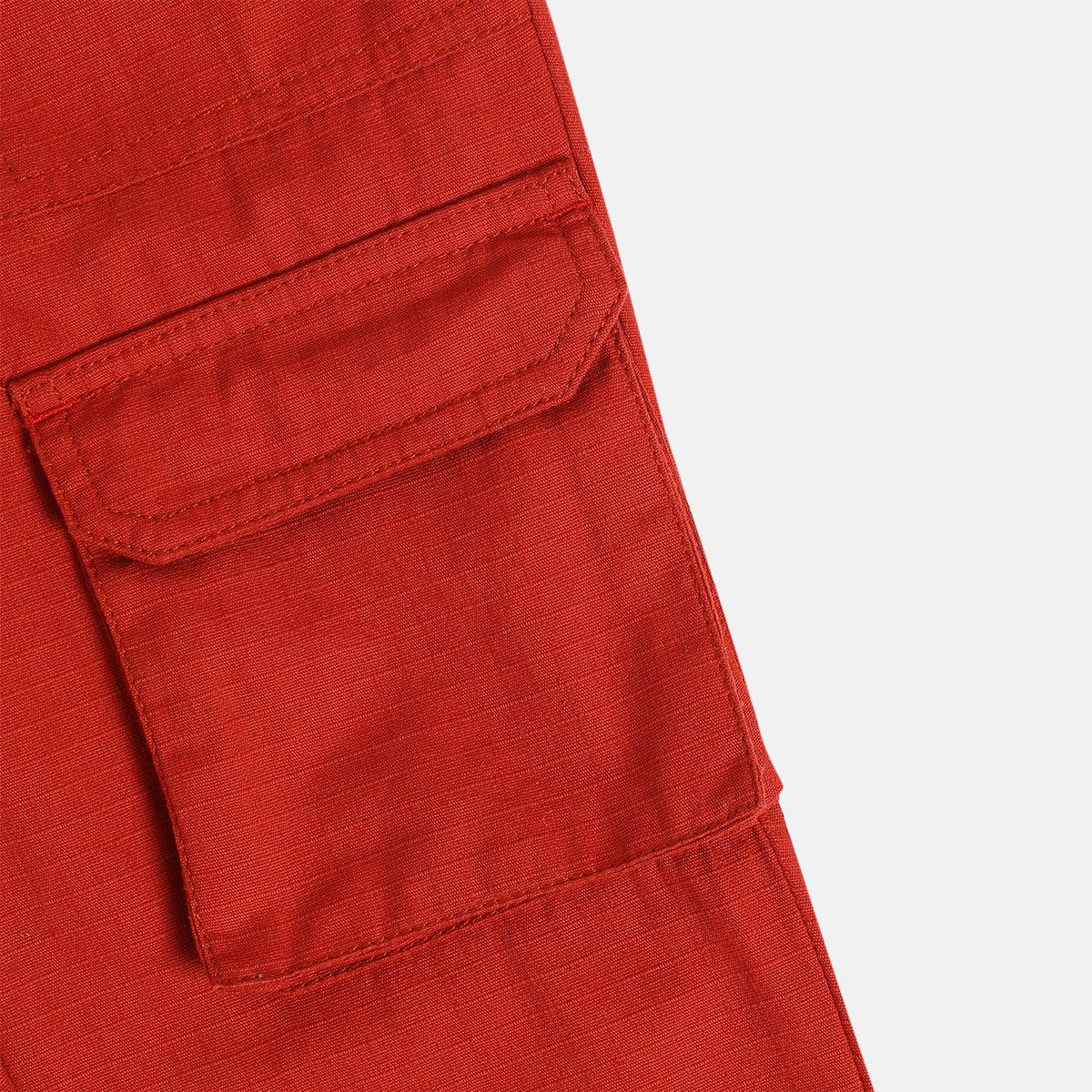 Boys Rust Red Woven Pant