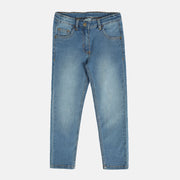 Girls Medium Wash Pack Of 1 Denim Pant