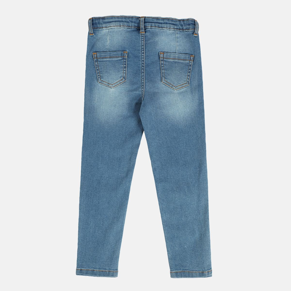 Girls Medium Wash Pack Of 1 Denim Pant