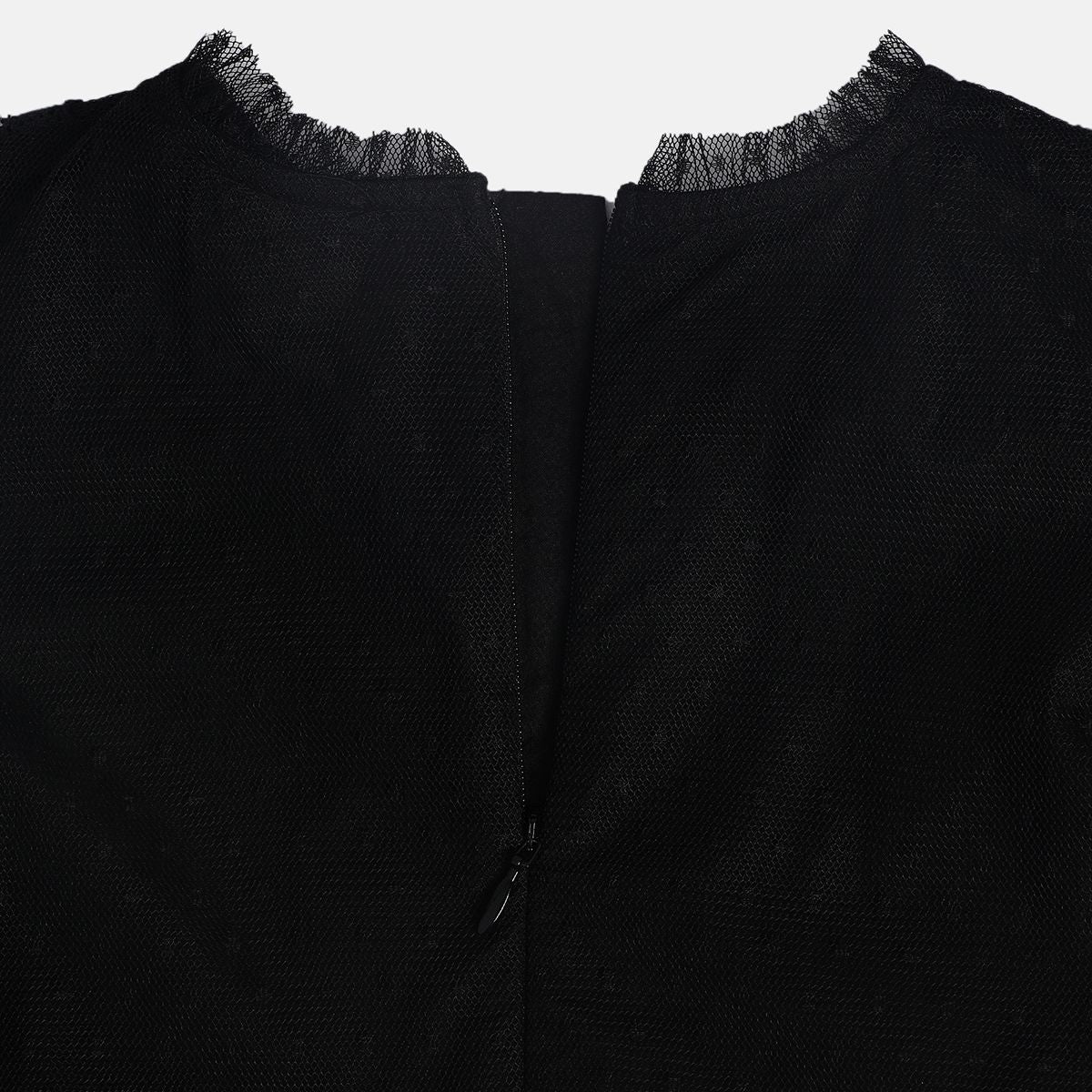 Girl Black Woven Dress