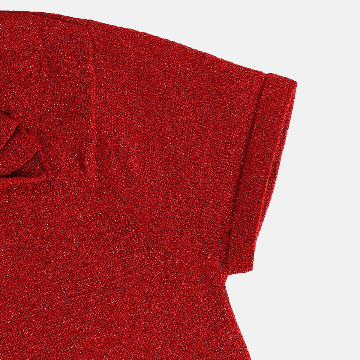 Girls Red Knee Length Dress