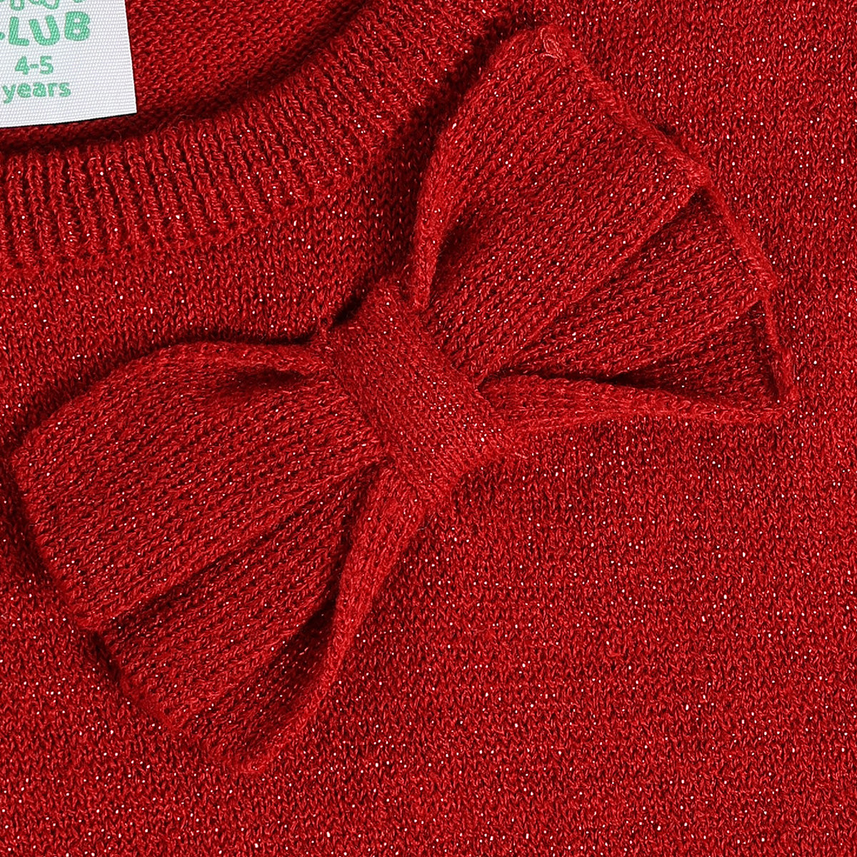 Girls Red Knee Length Dress