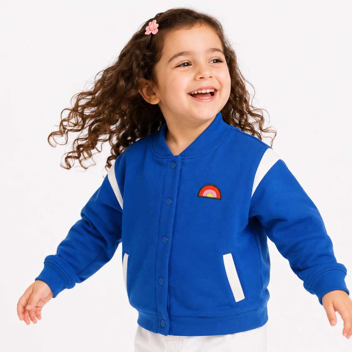 Kids Blue Cotton Jacket Casual Wear