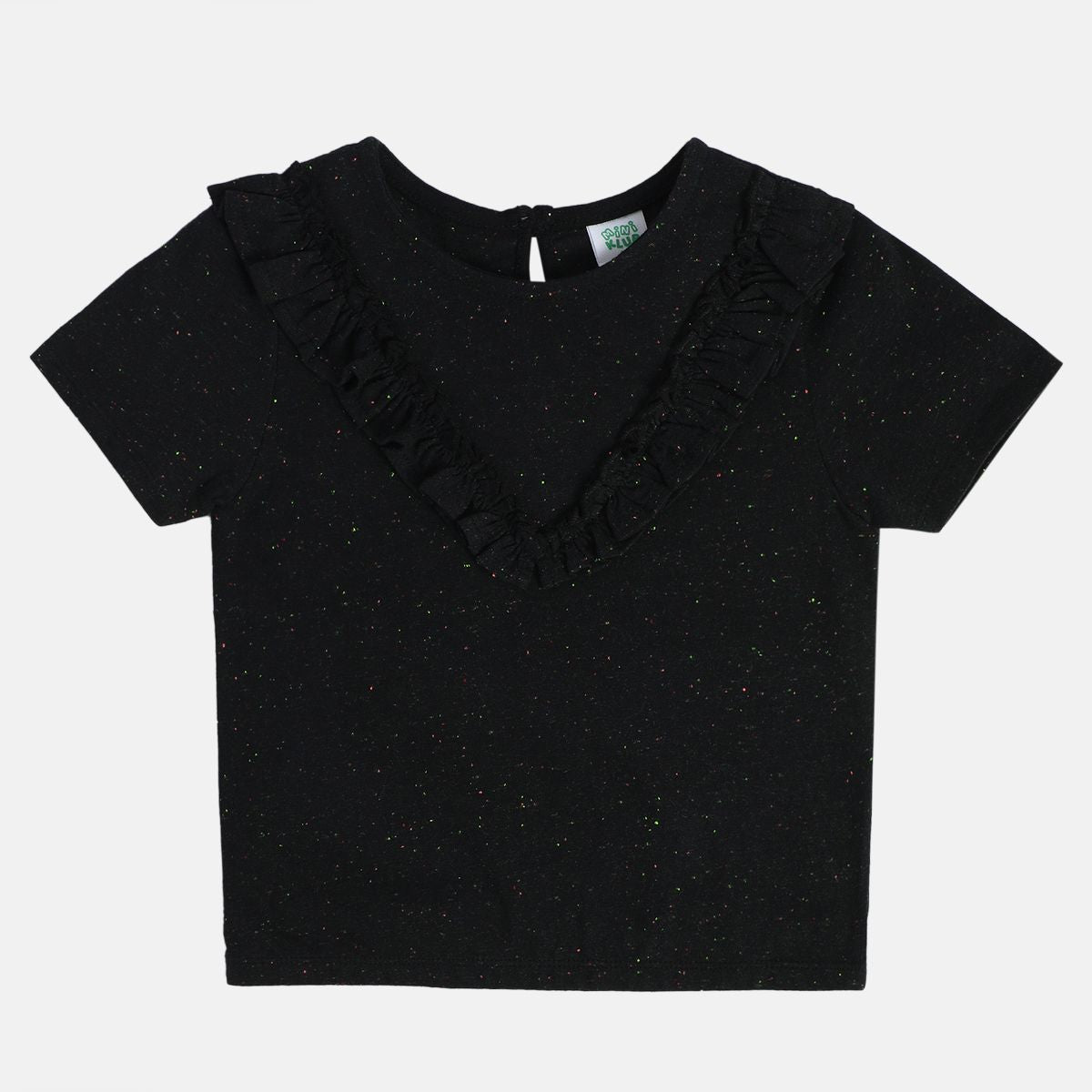 Girls Black Knit Top