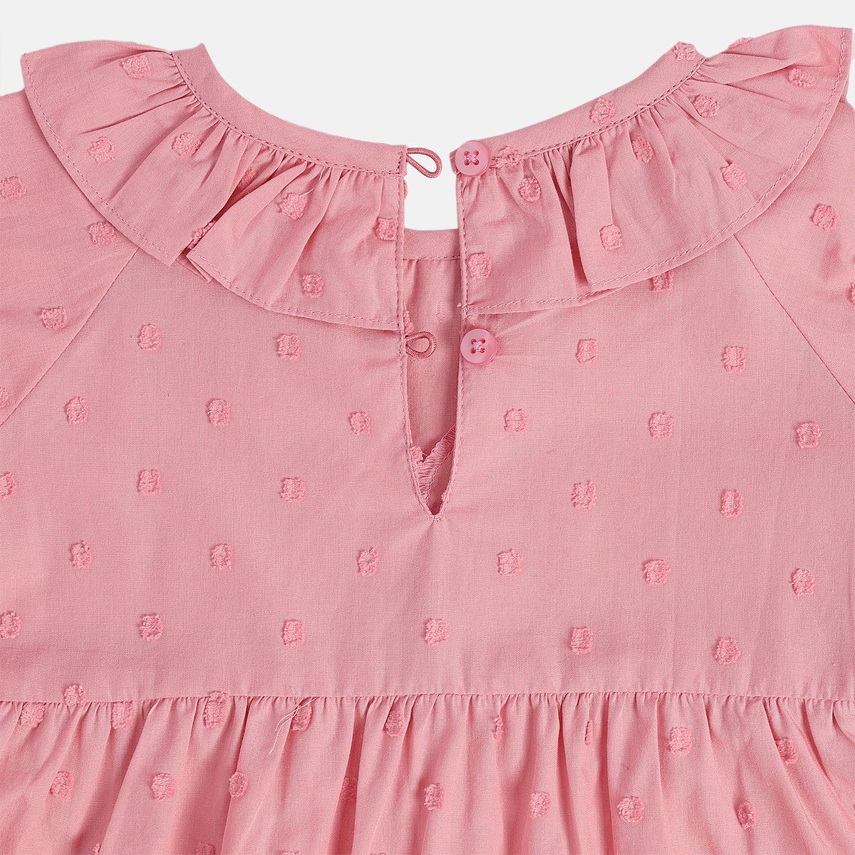 Girls Pink Woven Top