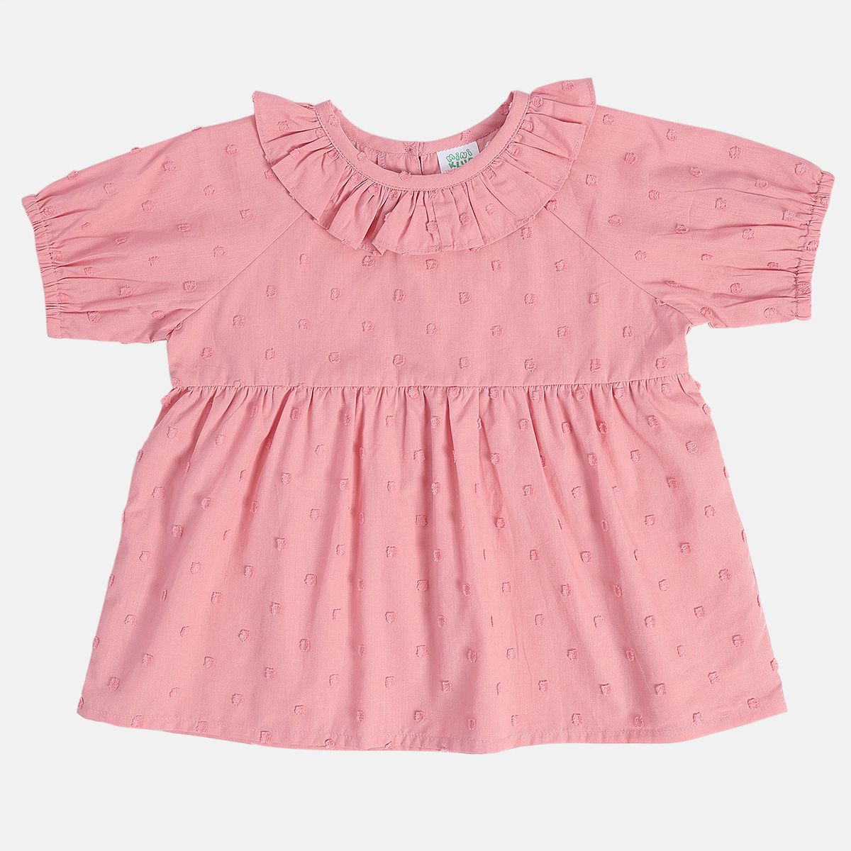 Girls Pink Woven Top