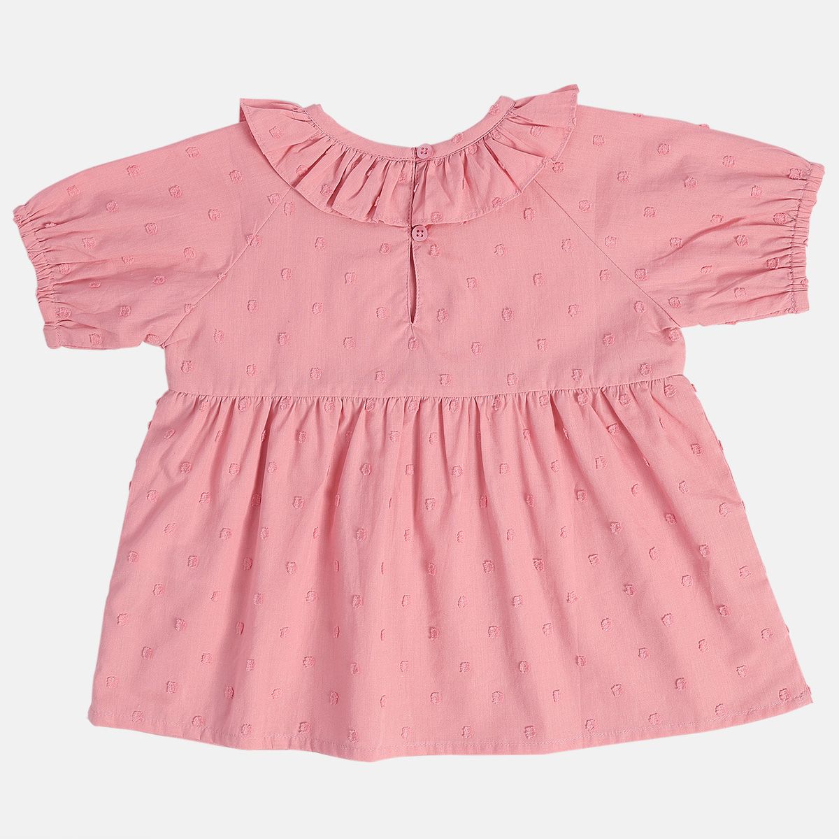 Girls Pink Woven Top