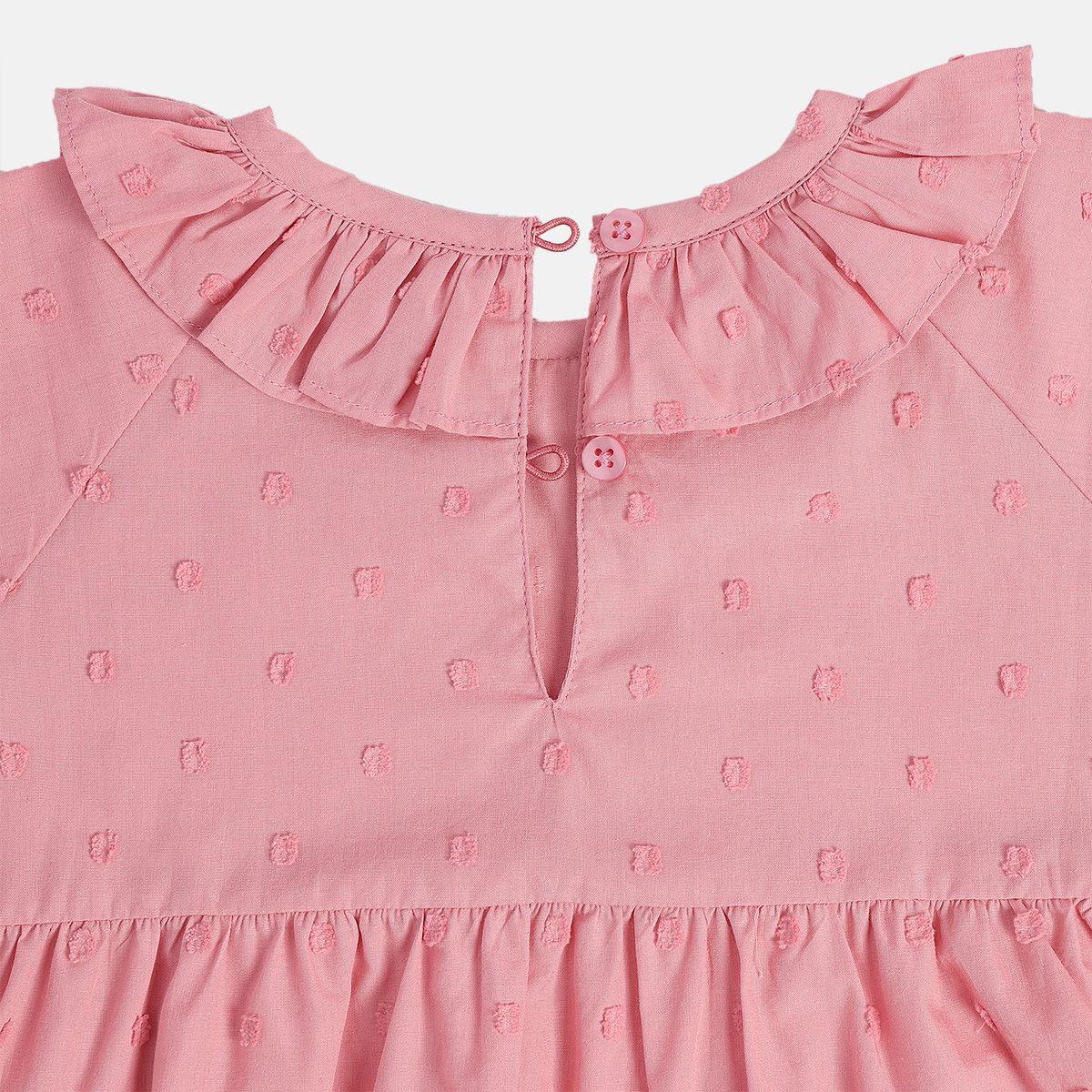 Girls Pink Woven Top