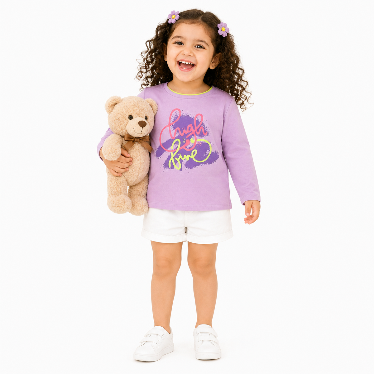 Kids Multicolor Cotton Knit Top Casual Wear
