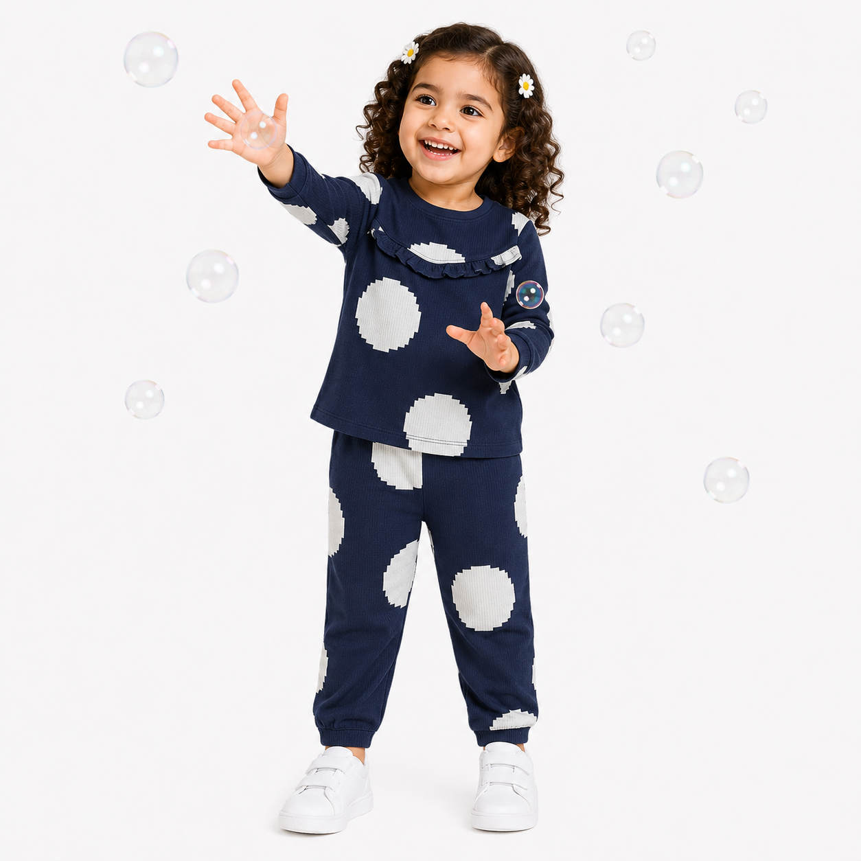 Girls Navy Lounge Wear