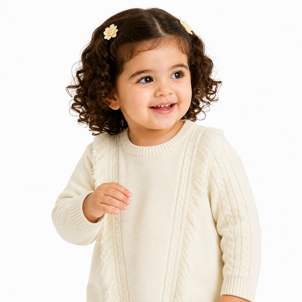Girls Off White Sweater