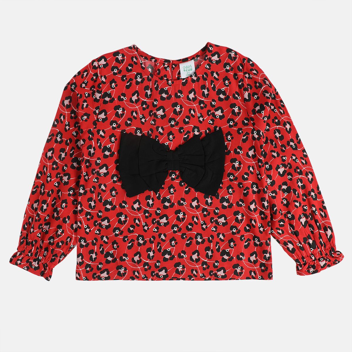 Girls Red Pack Of 1 Woven Top