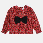 Girls Red Pack Of 1 Woven Top