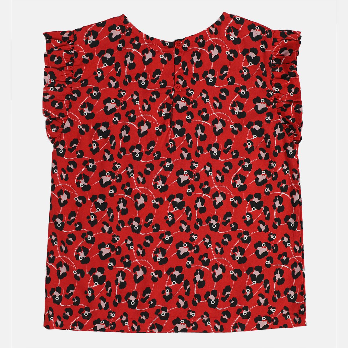 Girls Red Pack Of 1 Woven Top