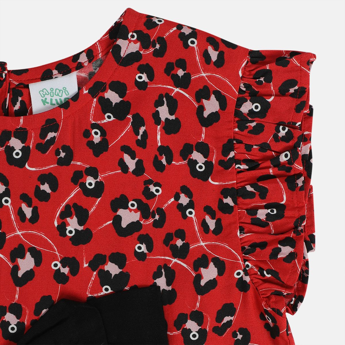 Girls Red Pack Of 1 Woven Top