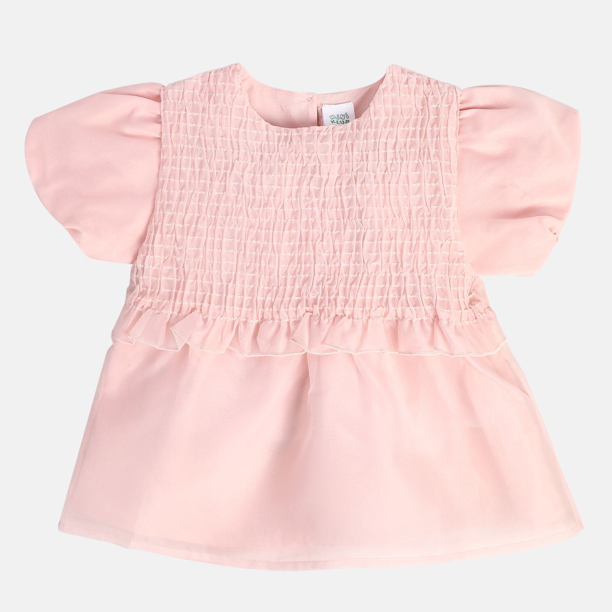 Girls Pink Woven Top