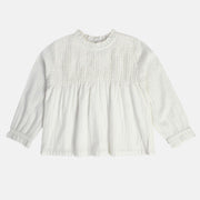 Girls White Woven Top