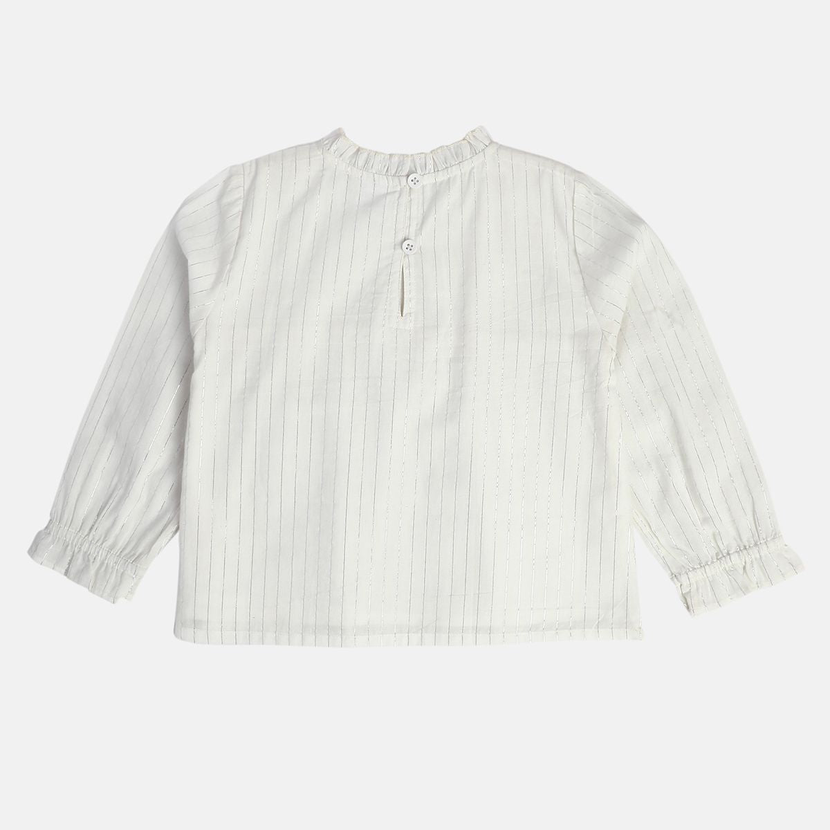 Girls White Woven Top
