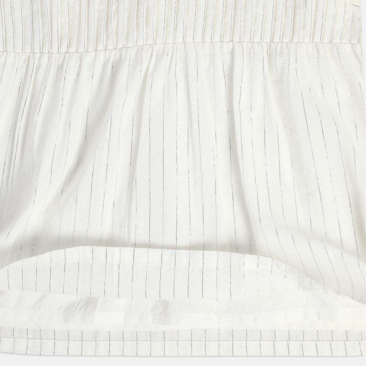 Girls White Woven Top