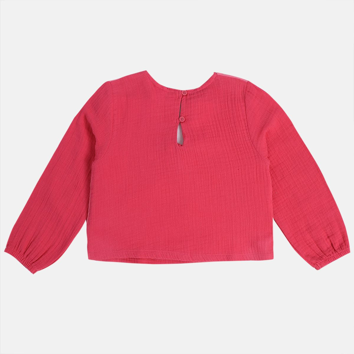 Girls Pink Woven Top