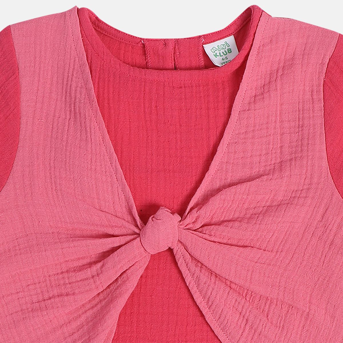 Girls Pink Woven Top