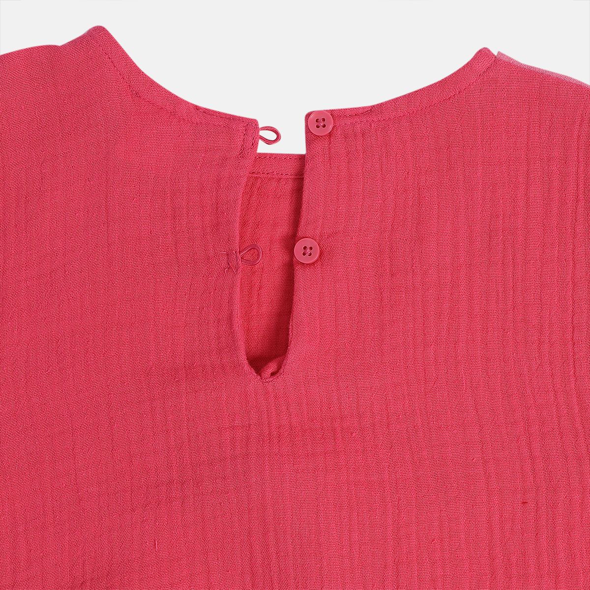 Girls Pink Woven Top