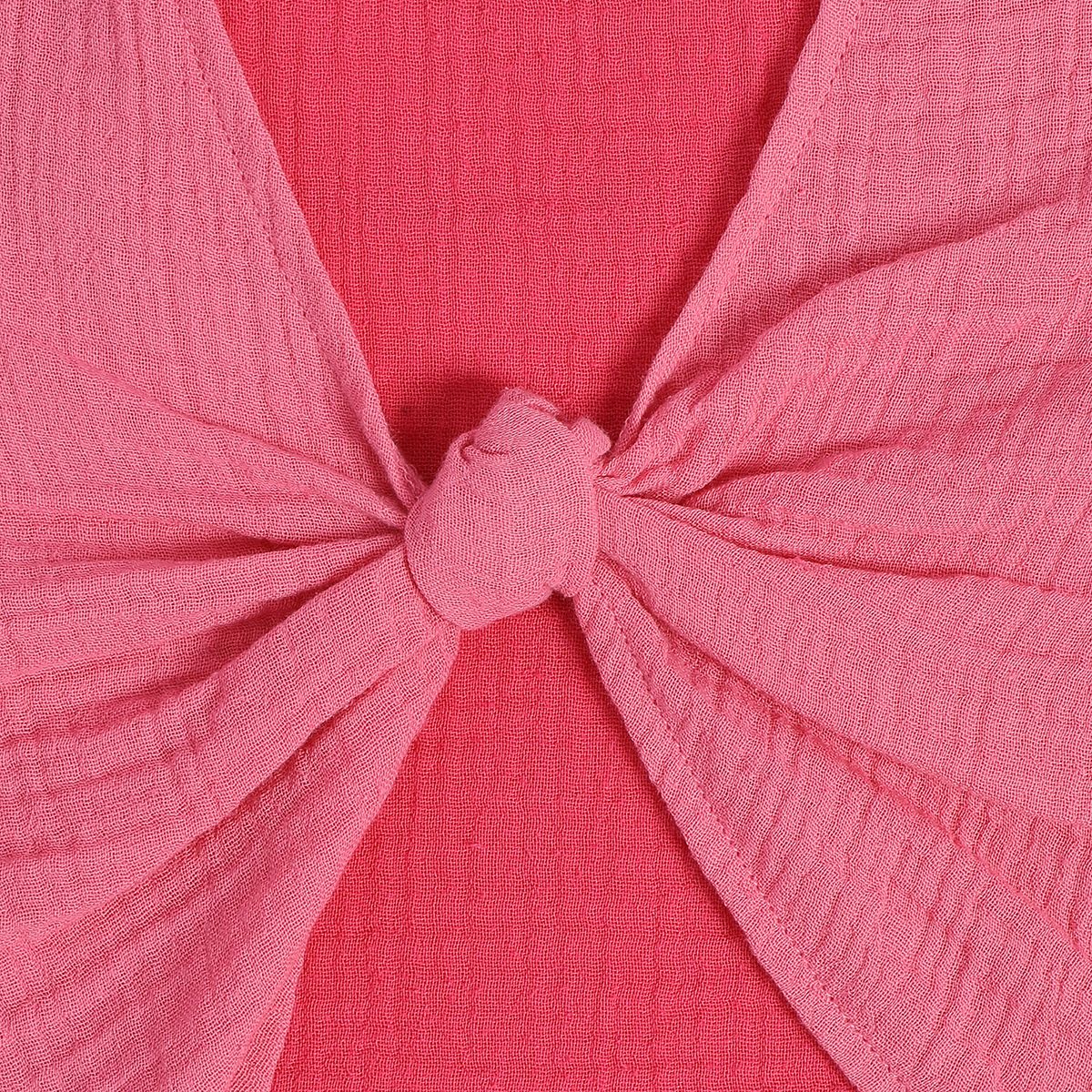 Girls Pink Woven Top