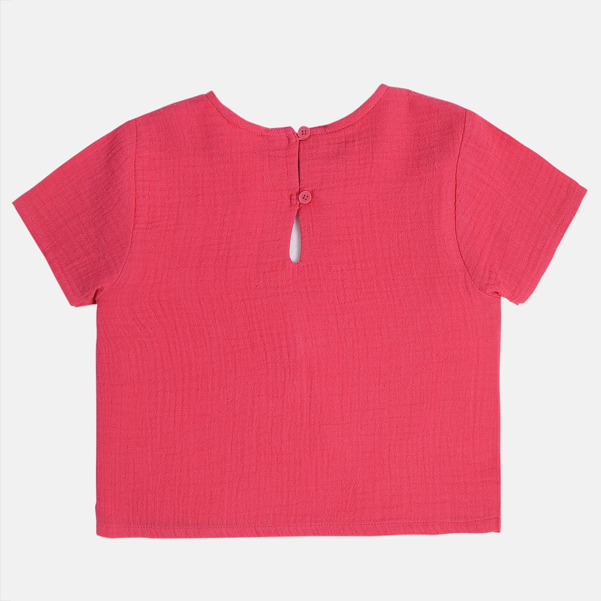 Girls Pink Woven Top