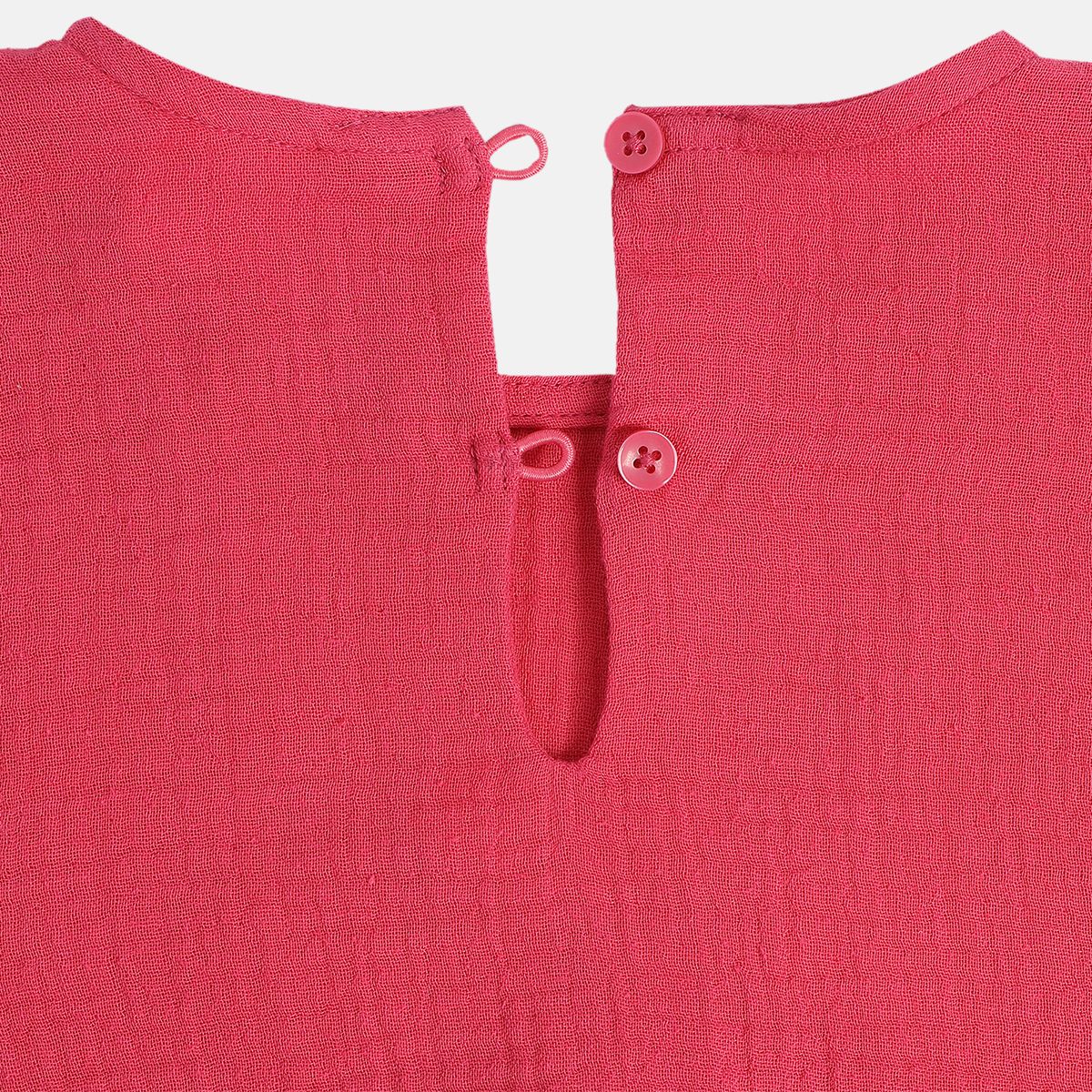 Girls Pink Woven Top