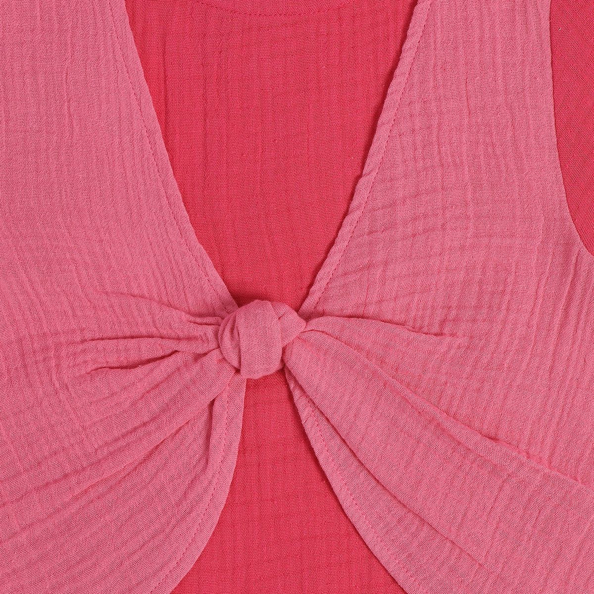 Girls Pink Woven Top