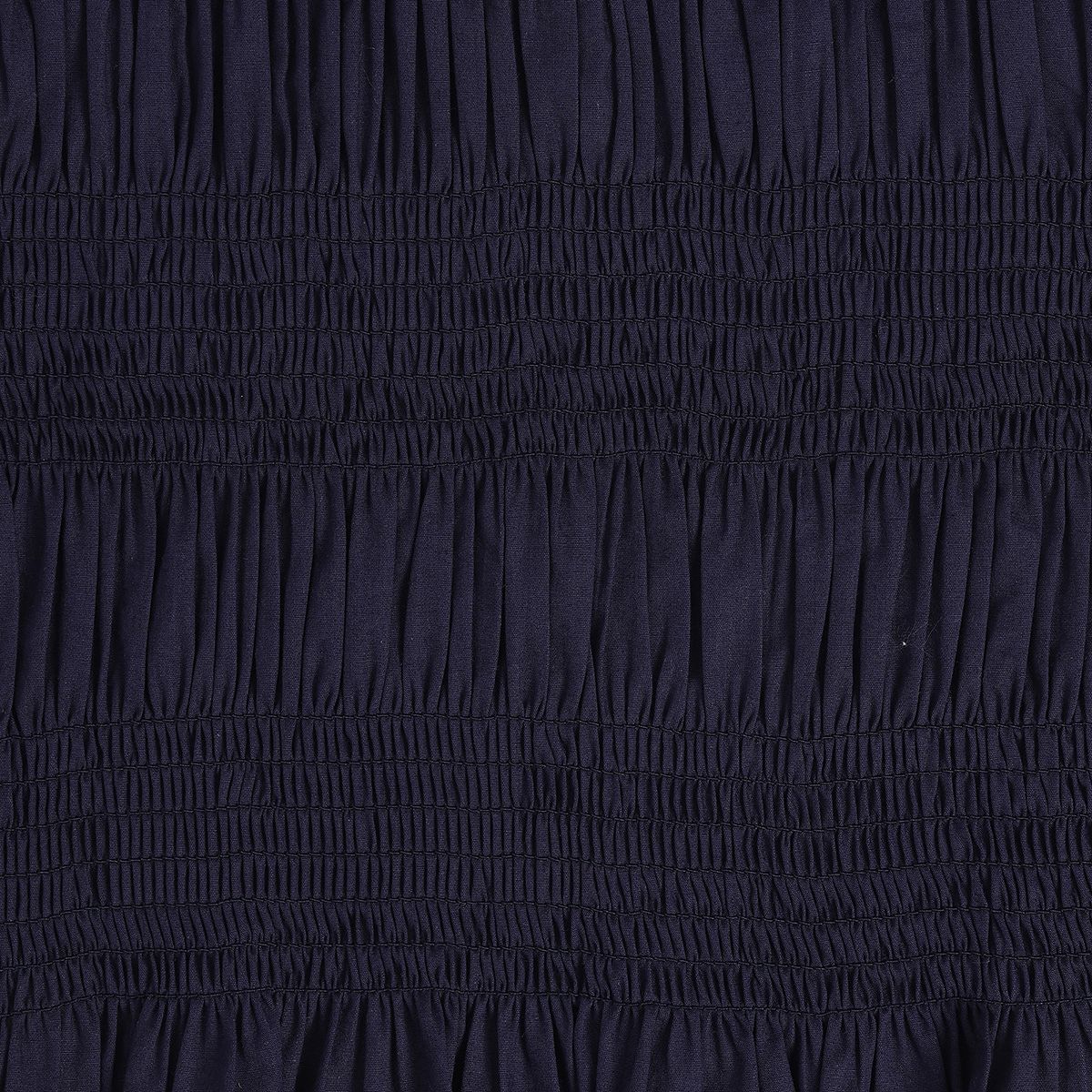 Girls Navy Blue Turtle Neck Woven Top