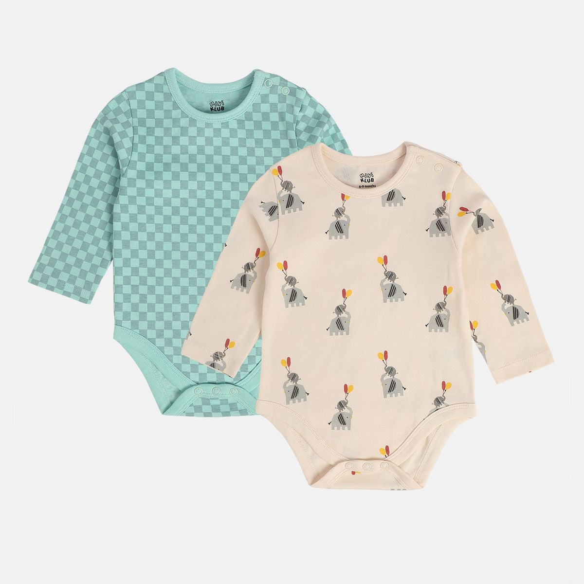 Boys Multicolor Pack Of 2 Body Suit