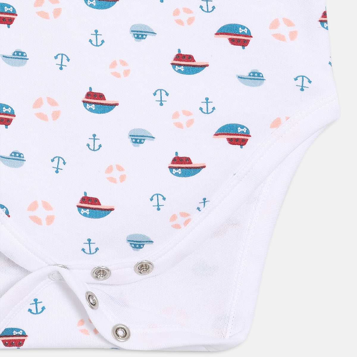 Boys Pack Of 3 Envelop Neck Short Sleeve Body Suit - Multi