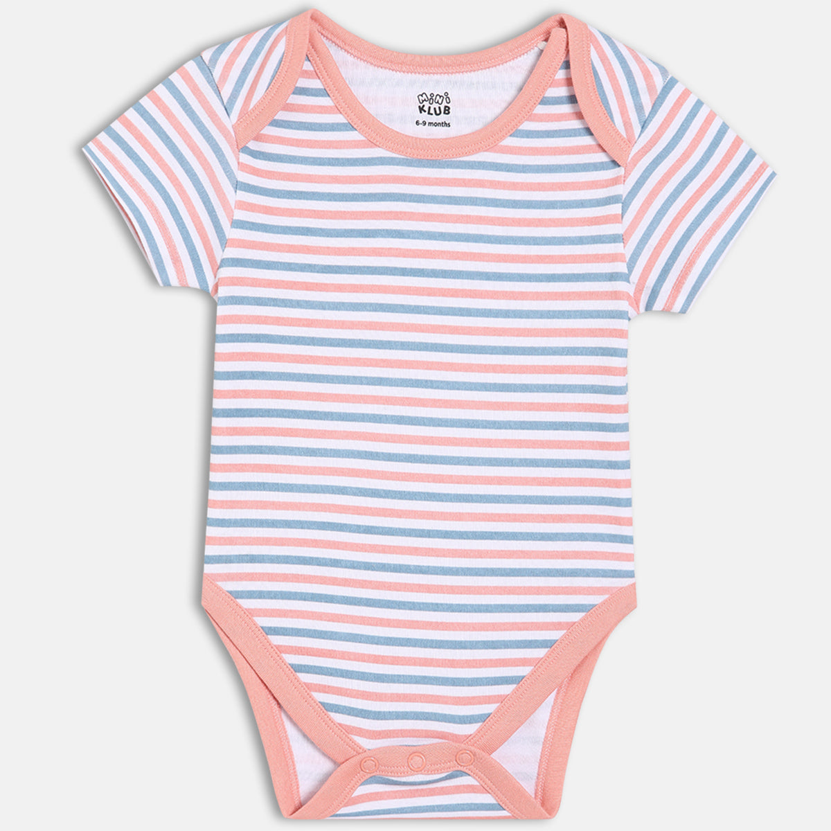 Boys Pack Of 3 Envelop Neck Short Sleeve Body Suit - Multi