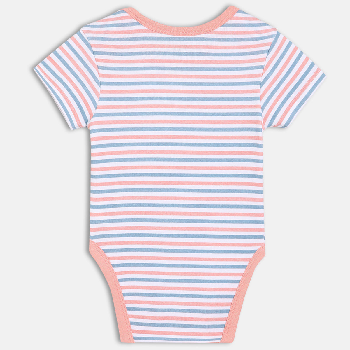 Boys Pack Of 3 Envelop Neck Short Sleeve Body Suit - Multi