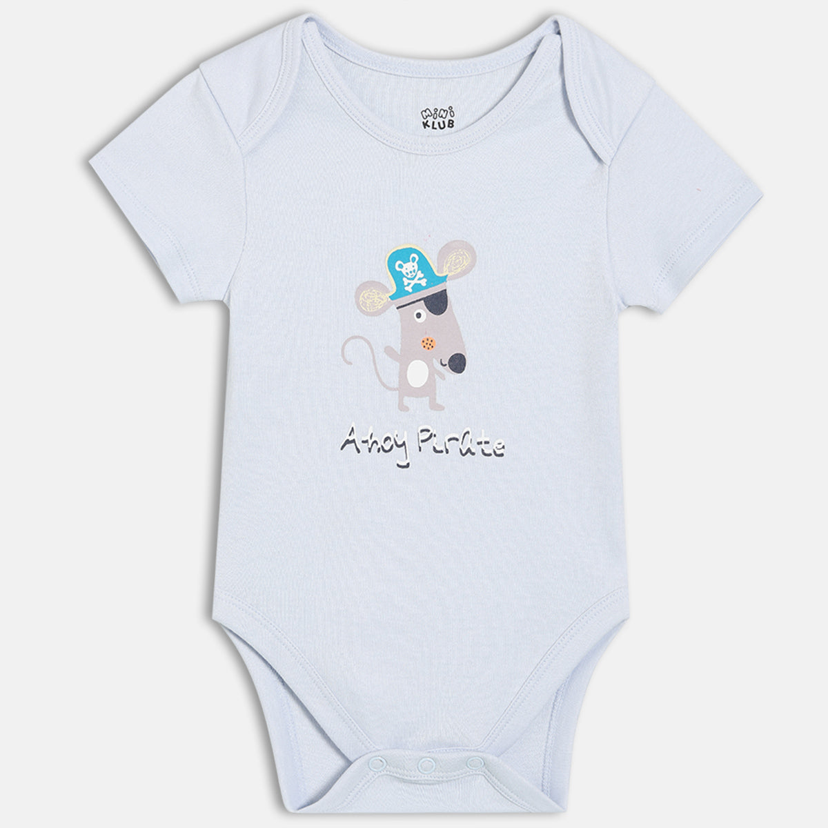 Boys Pack Of 3 Envelop Neck Short Sleeve Body Suit - Multi