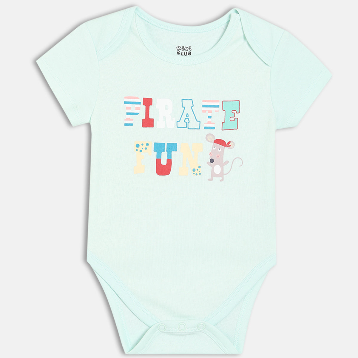 Boys Pack Of 3 Envelop Neck Short Sleeve Body Suit - Multi