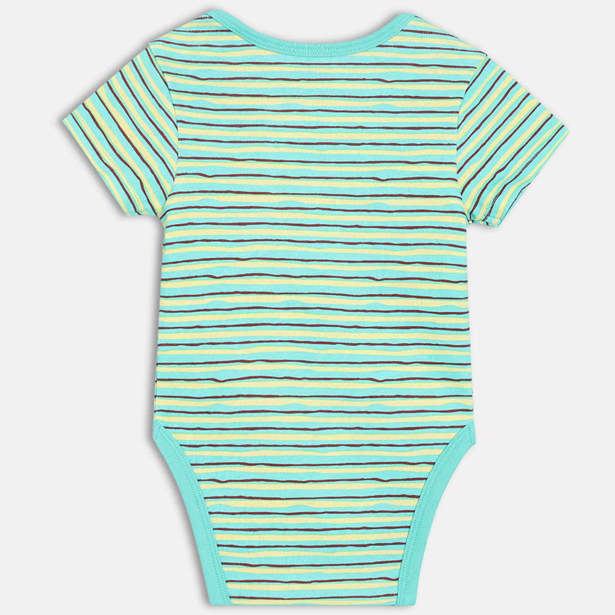 Boys Pack Of 3 Envelop Neck Short Sleeve Body Suit - Multi