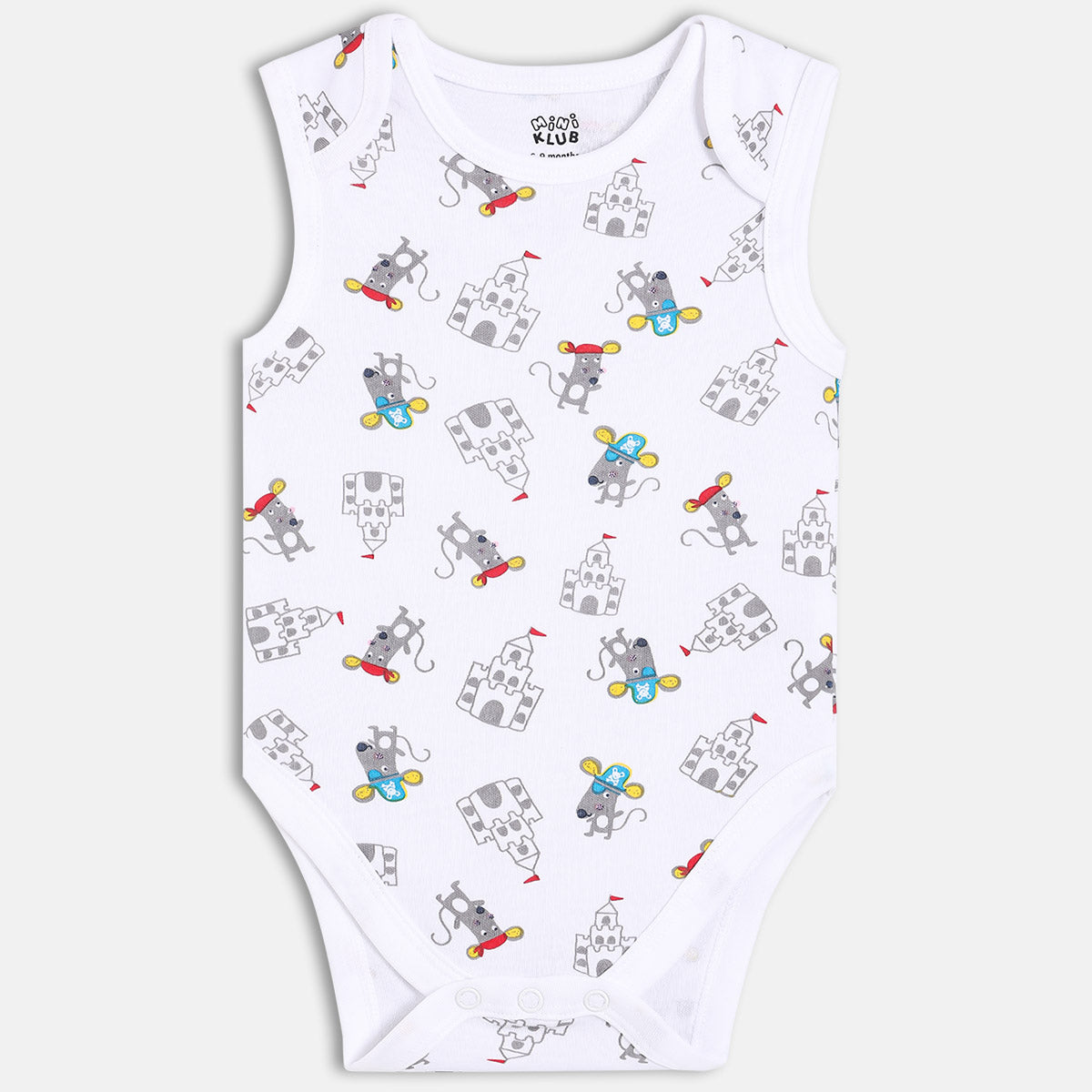 Boys Pack Of 3 Envelop Neck Short Sleeve Body Suit - Multi