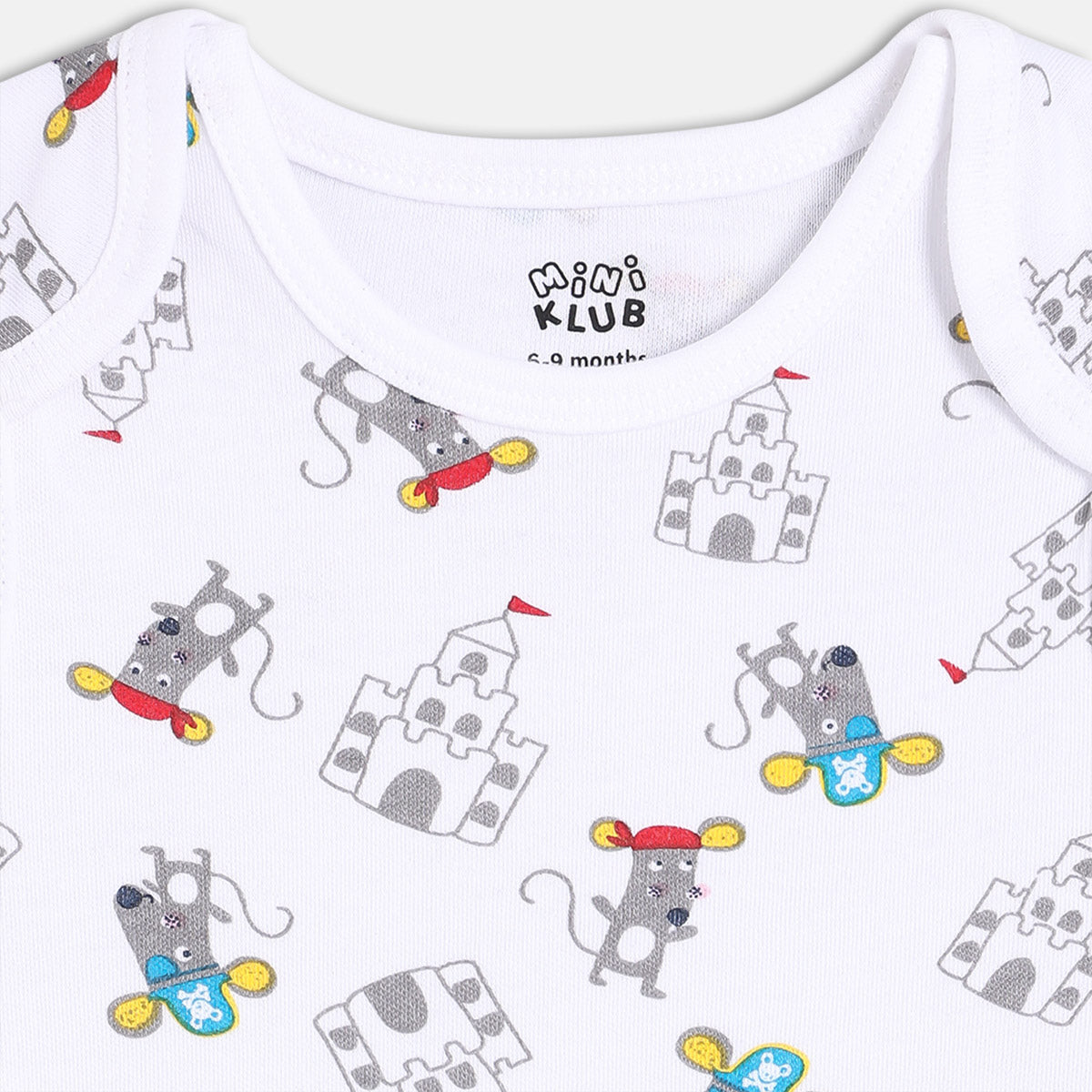 Boys Pack Of 3 Envelop Neck Short Sleeve Body Suit - Multi