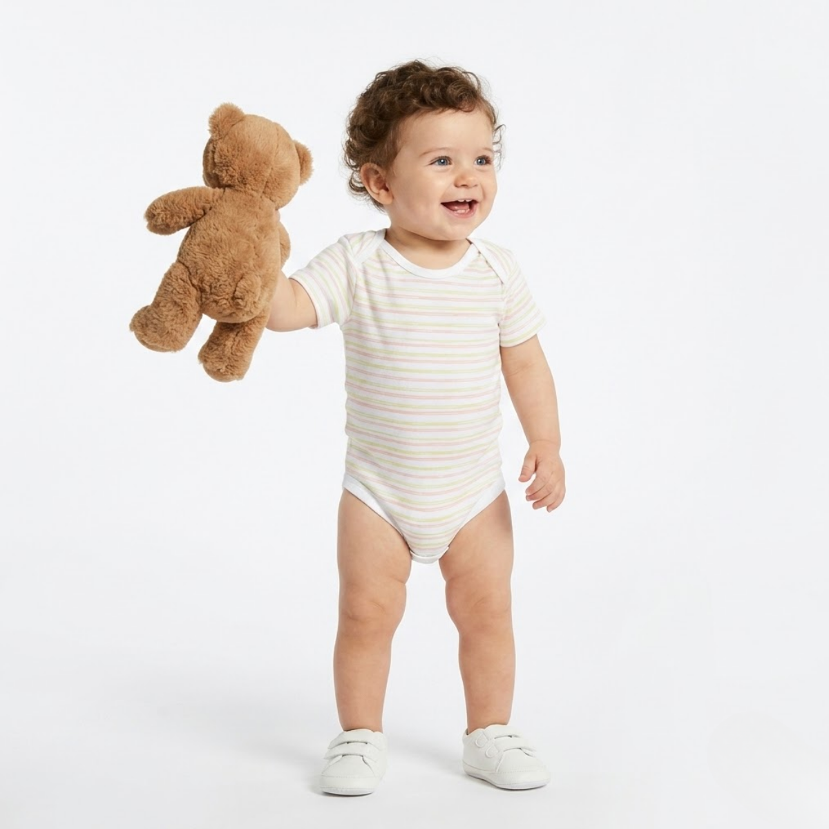 Baby Boys Pack Of 3 Cotton printed Envelop Neck Body Suit - Beige, White & Yellow