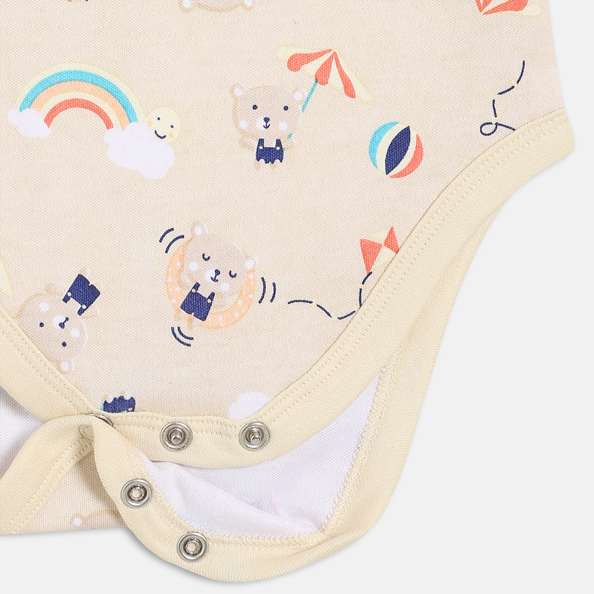 Boys Pack Of 3 Envelop Neck Short Sleeve Body Suit - Multi