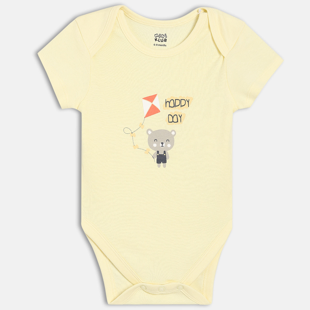 Boys Pack Of 3 Envelop Neck Short Sleeve Body Suit - Multi