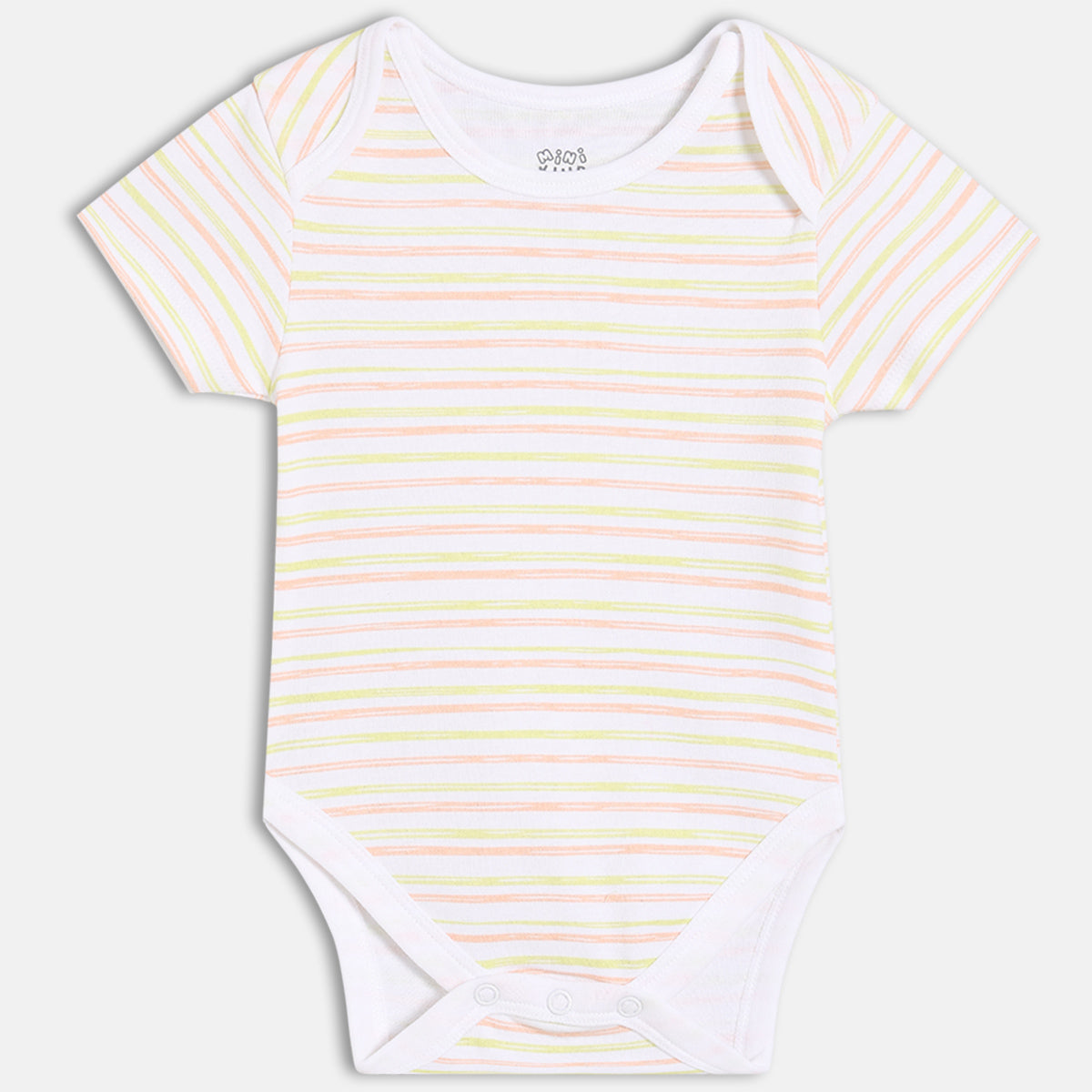 Boys Pack Of 3 Envelop Neck Short Sleeve Body Suit - Multi