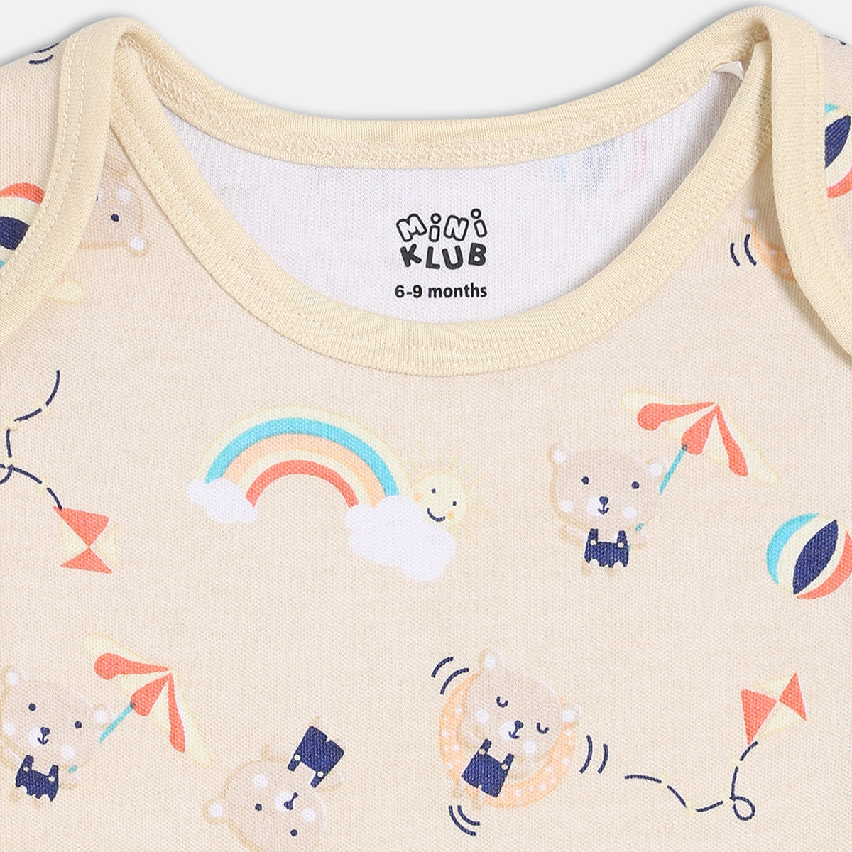 Boys Pack Of 3 Envelop Neck Short Sleeve Body Suit - Multi