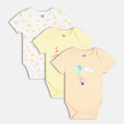 Boys Multi Envelop Neck Short  Sleeve Body Suit
