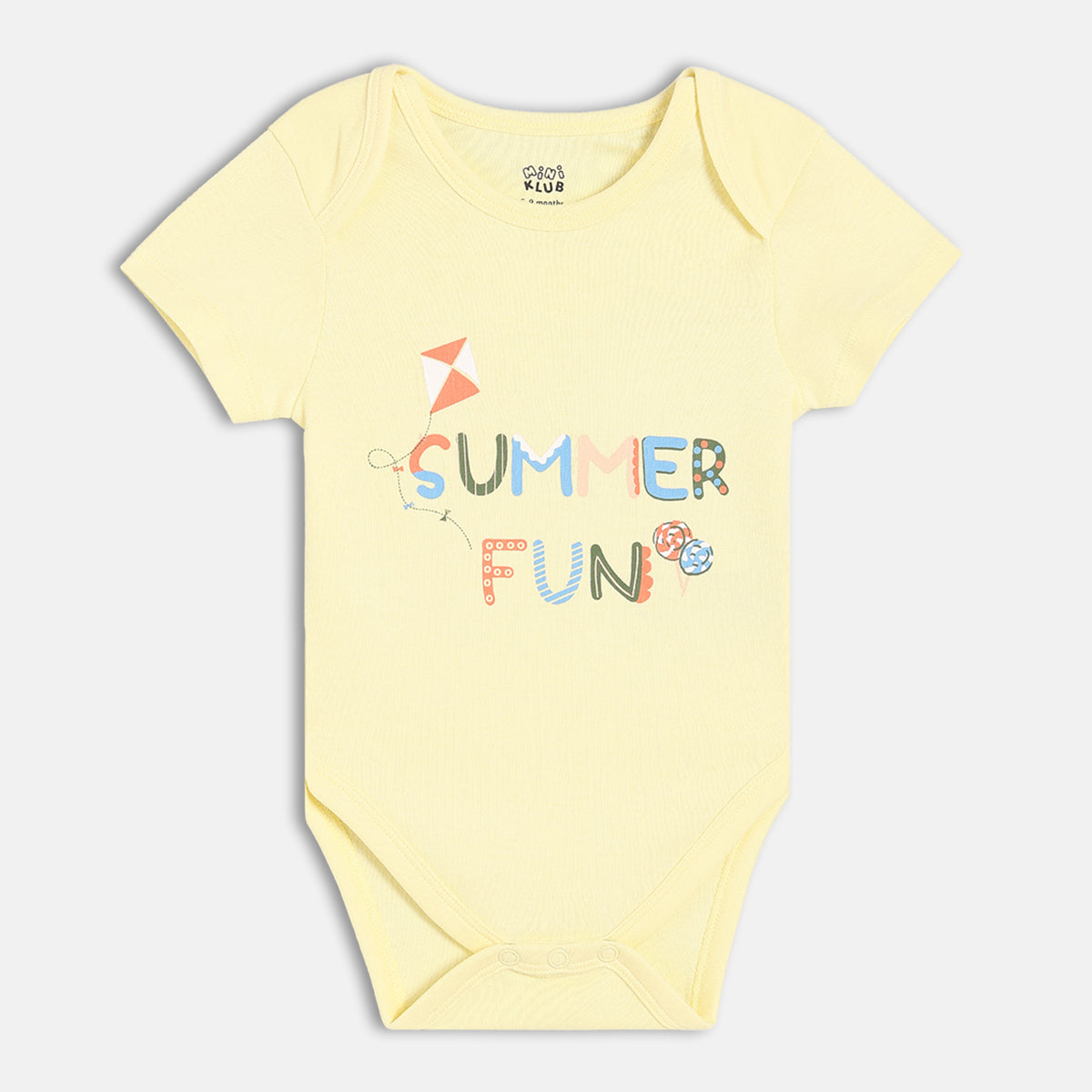 Boys Multi Envelop Neck Short  Sleeve Body Suit