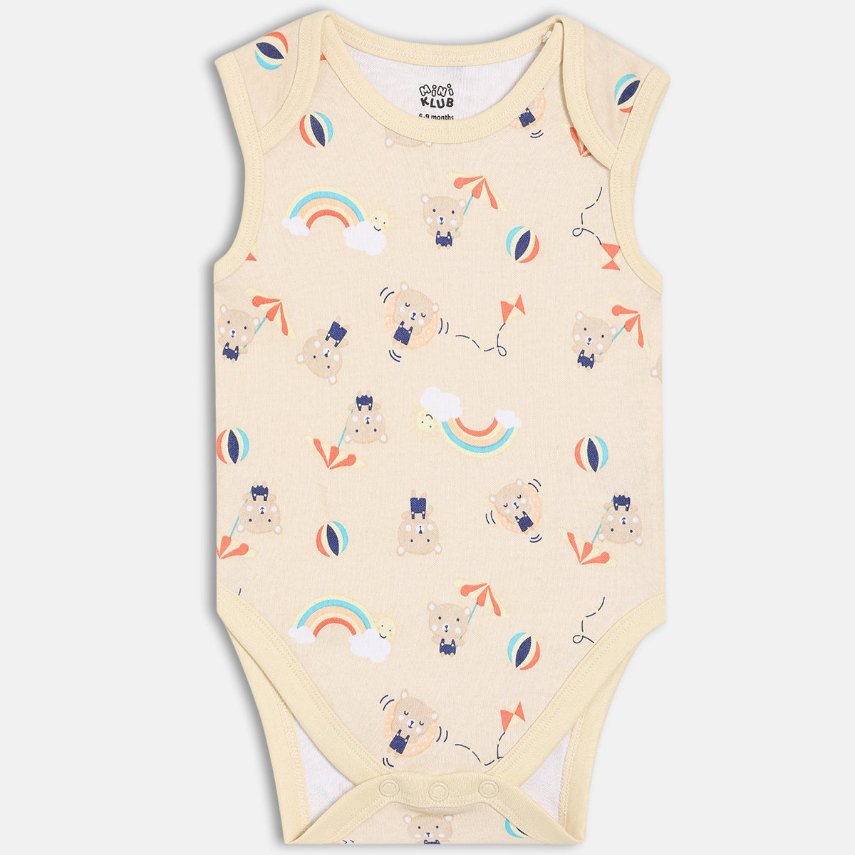 Boys Pack Of 3 Envelop Neck Short Sleeve Body Suit - Multi