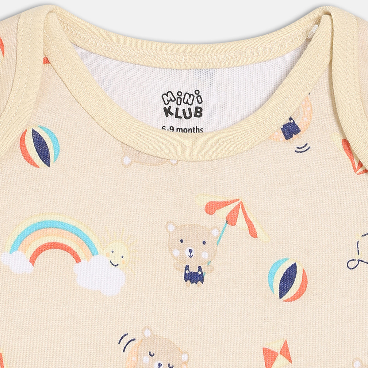 Boys Pack Of 3 Envelop Neck Short Sleeve Body Suit - Multi