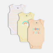 Boys Multi Envelop Neck Short  Sleeve Body Suit